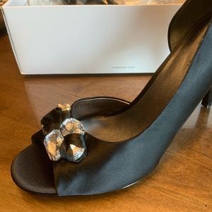 NEW Black Satin Heels